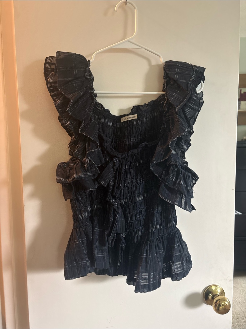 Ulla Johnson Navy Camille Top